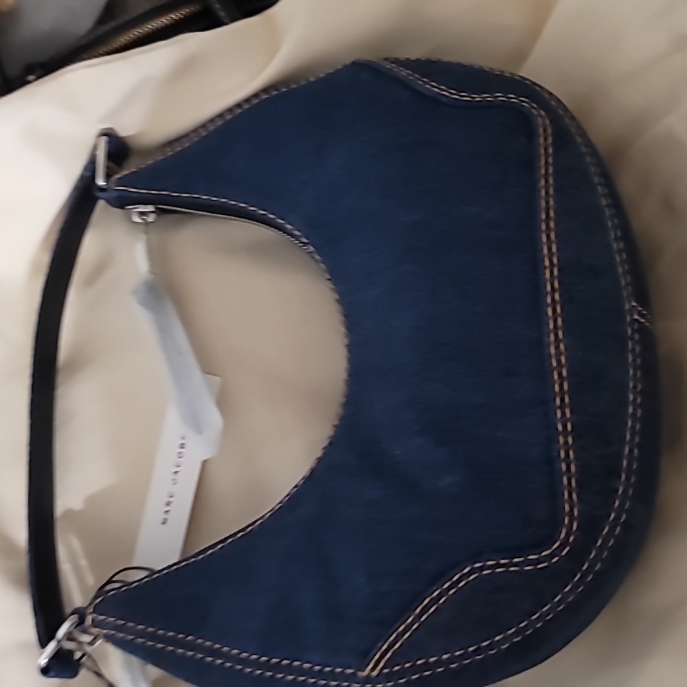 Marc Jacobs Navy Denim Hobo Bag - Picture 9 of 10